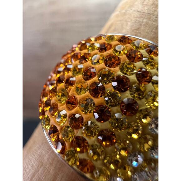 Signed Chelsea Taylor yellow ombré sterling silver ring size 8 - Picture 5 of 16